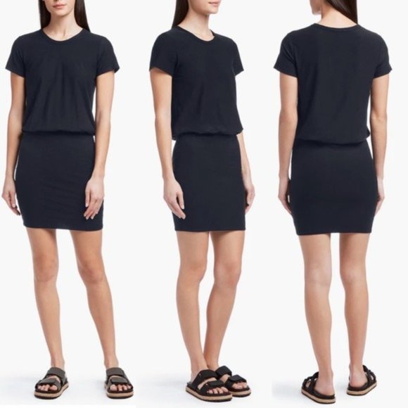 James Perse Stretch Jersey Blouson T-Shirt Dress Size Large - Picture 1 of 10
